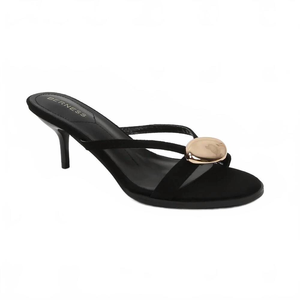 NEW BERNESS women's royalty embellished heels in black